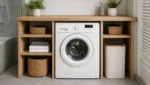 Waschmaschine einrahmen: Mehr Ablage im DIY-Stil