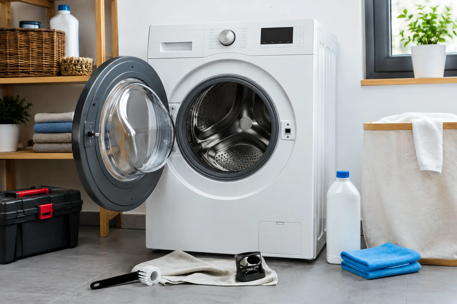 Waschmaschine pflegen: Wartung, Lebensdauer und regelmaessige Kontrolle